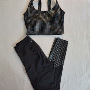 ZYIA  Active Set Girls Night Out Sports Bra Sz S and Leggings Sz 2